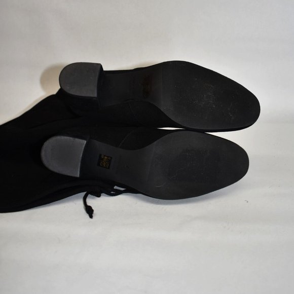 $950 STUART WEITZMAN GENNA 60 CITY SUEDE OVER THE KNEE BOOT BLACK 7 (PA36) - Picture 6 of 8